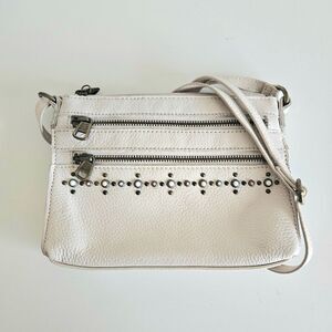 The Sak | Leather Bone Crossbody Stud Zipper Boho Purse Brass Bag Womens